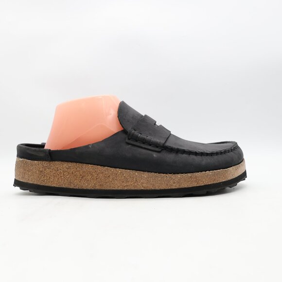 Birkenstock Naples Black Oiled Leather Women's Size EU 41 / US 10 Slip on - Picture 1 of 9